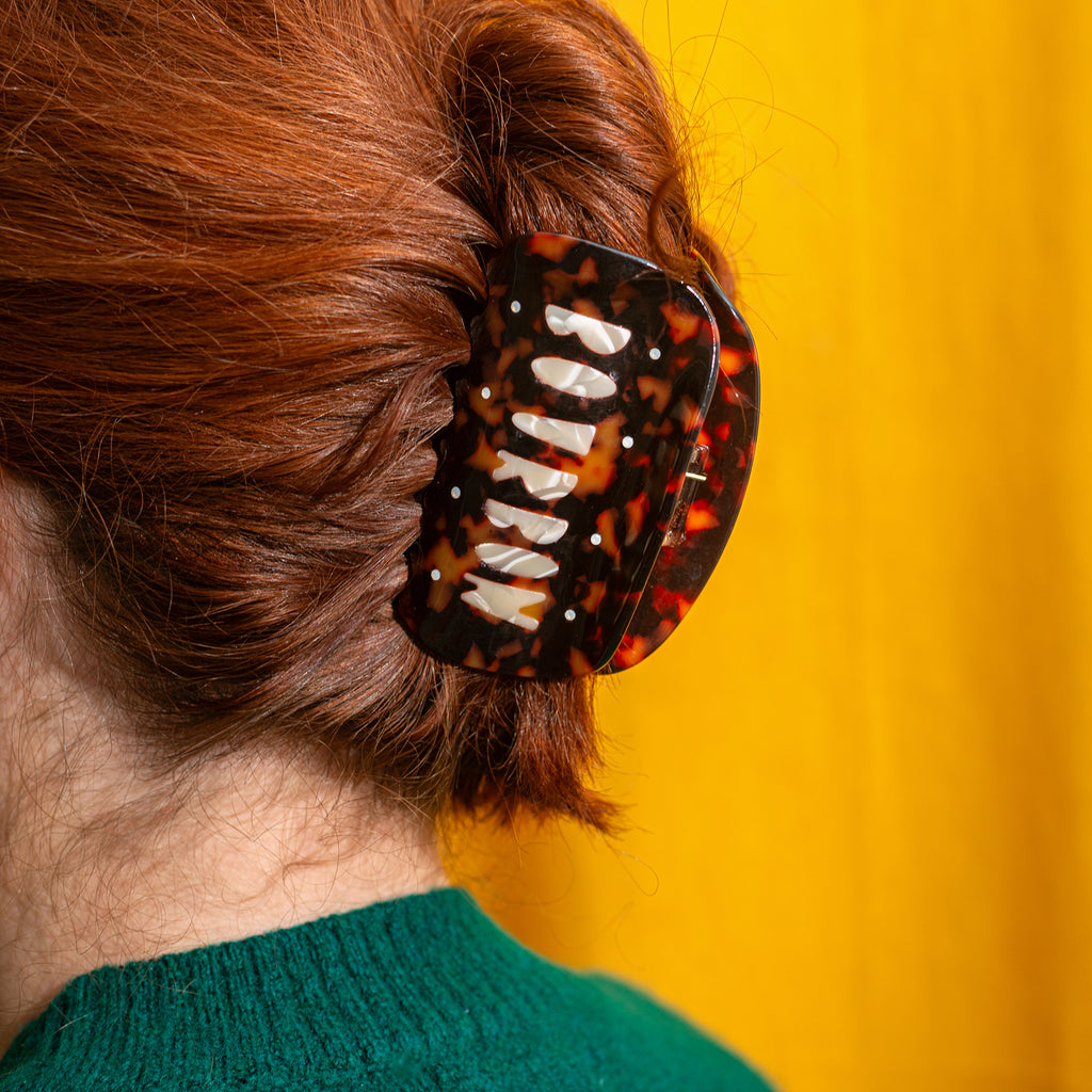 thumbnail image 2 of Beautyxyz Brown Austrian Crystal Water-Drop Hair Claw Clip – Fashion Metal & Crystal Pin, #816 2 of 3