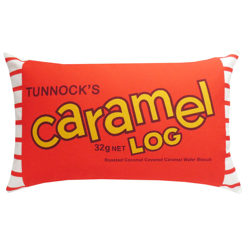 Tunnock's Caramel Log Printed Cushion