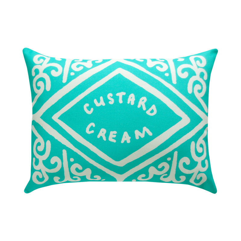 Mint Custard Cream Printed Cushion
