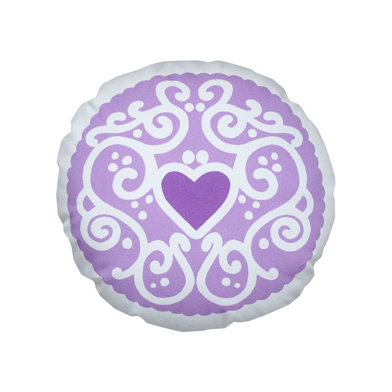 Parma Violet Purple Jammy Heart Printed Cushion