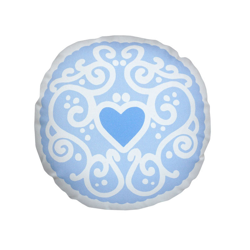 Sky Blue Jammy Heart Printed Cushion