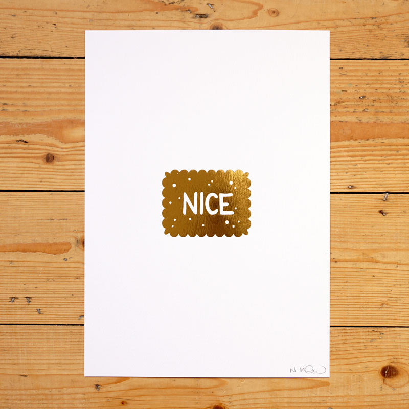 Golden Nice Biscuit Foil Print