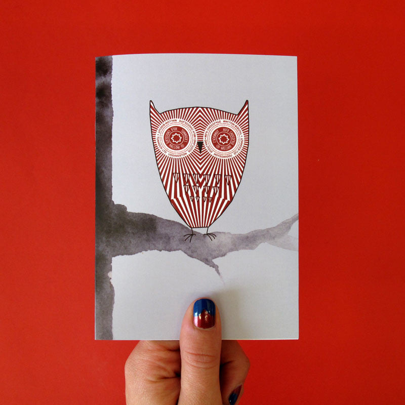 Teacake Owl Greetings Card