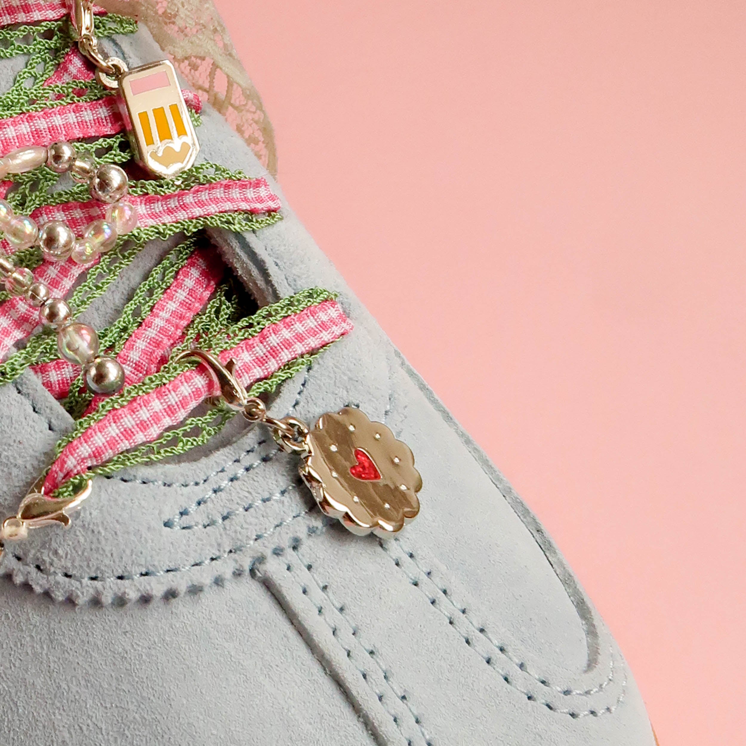 Juicy Couture Ice Cream Cone Gelato Charm Pink Green W/ Clasp Vintage
