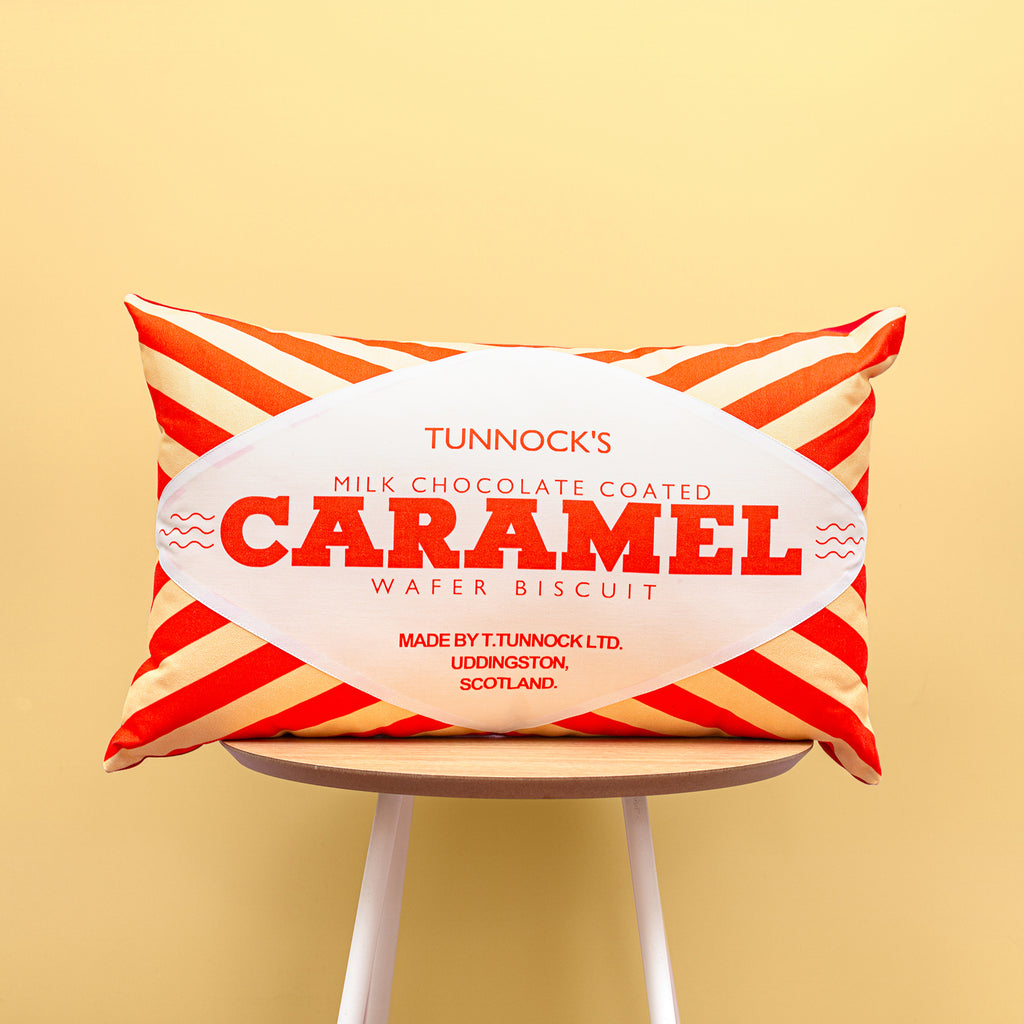 Tunnock's Caramel Wafer Printed Cushion