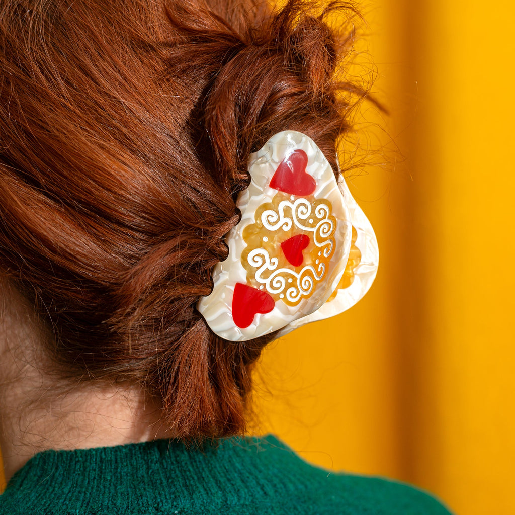 SECONDS SALE - Jammy Heart Acetate Hair Claw