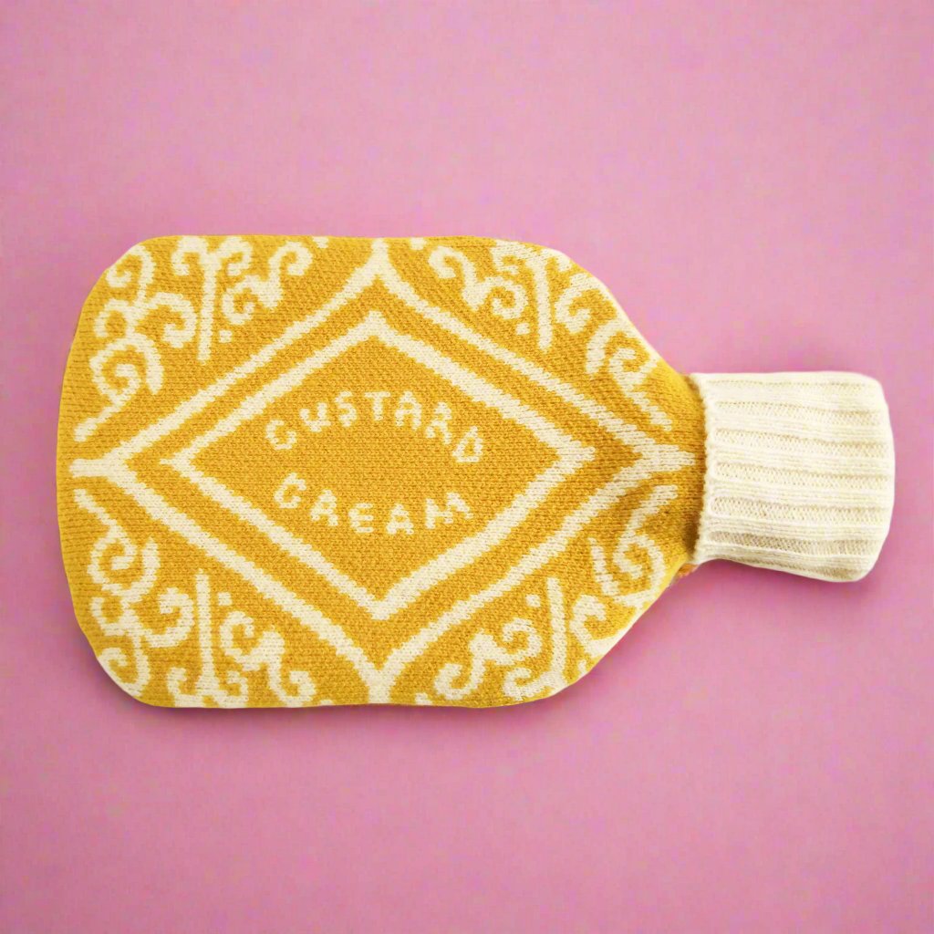 Custard Cream Hot Water Bottle