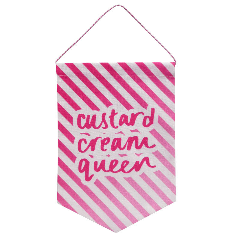 SALE - Pink Ombre Custard Cream Queen Banner