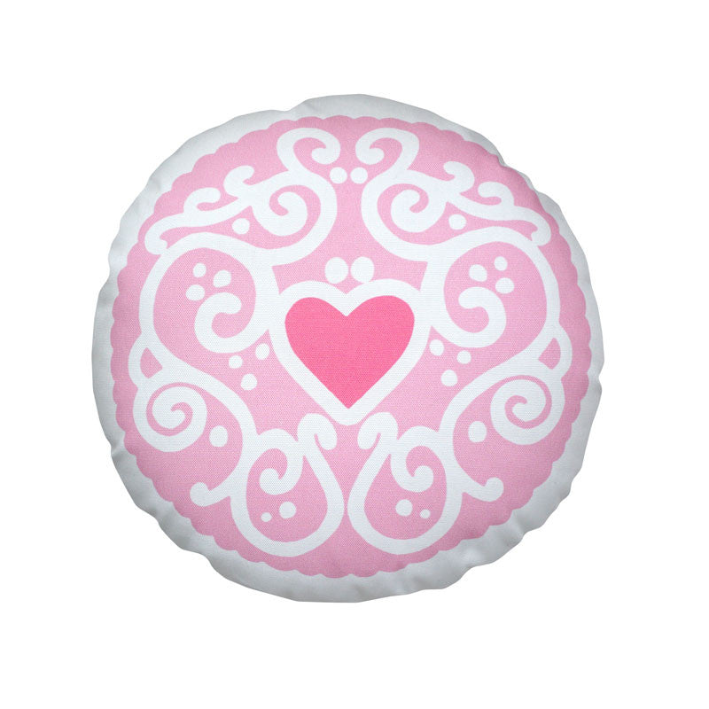 Candyfloss Pink Jammy Heart Printed Cushion