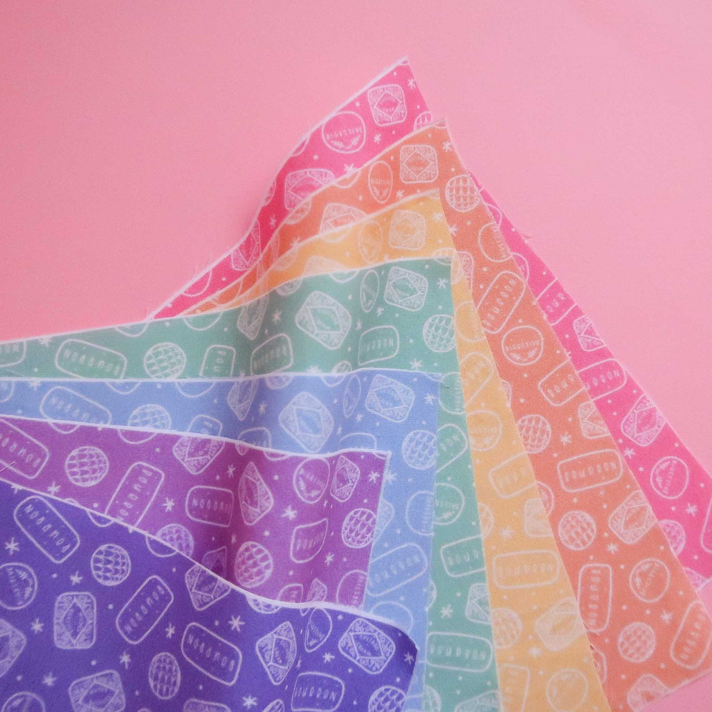 Rainbow Biscuit Fabric pack