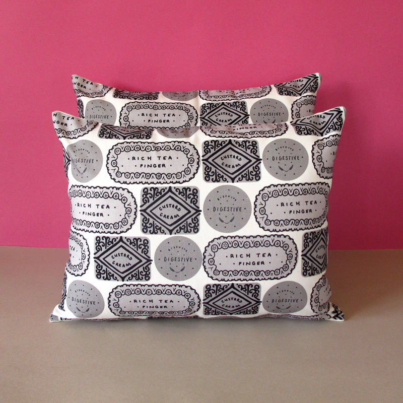 Biscuit Mix Printed Cushion - Monotone