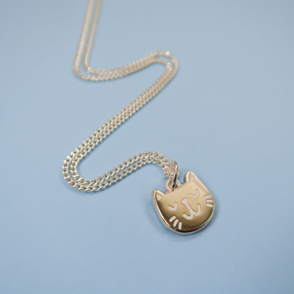 Itty Bitty Silver Kitty Necklace
