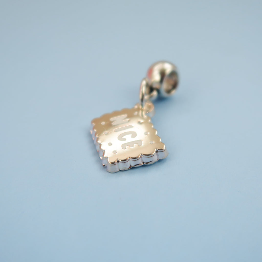 Silver Nice Biscuit Charm
