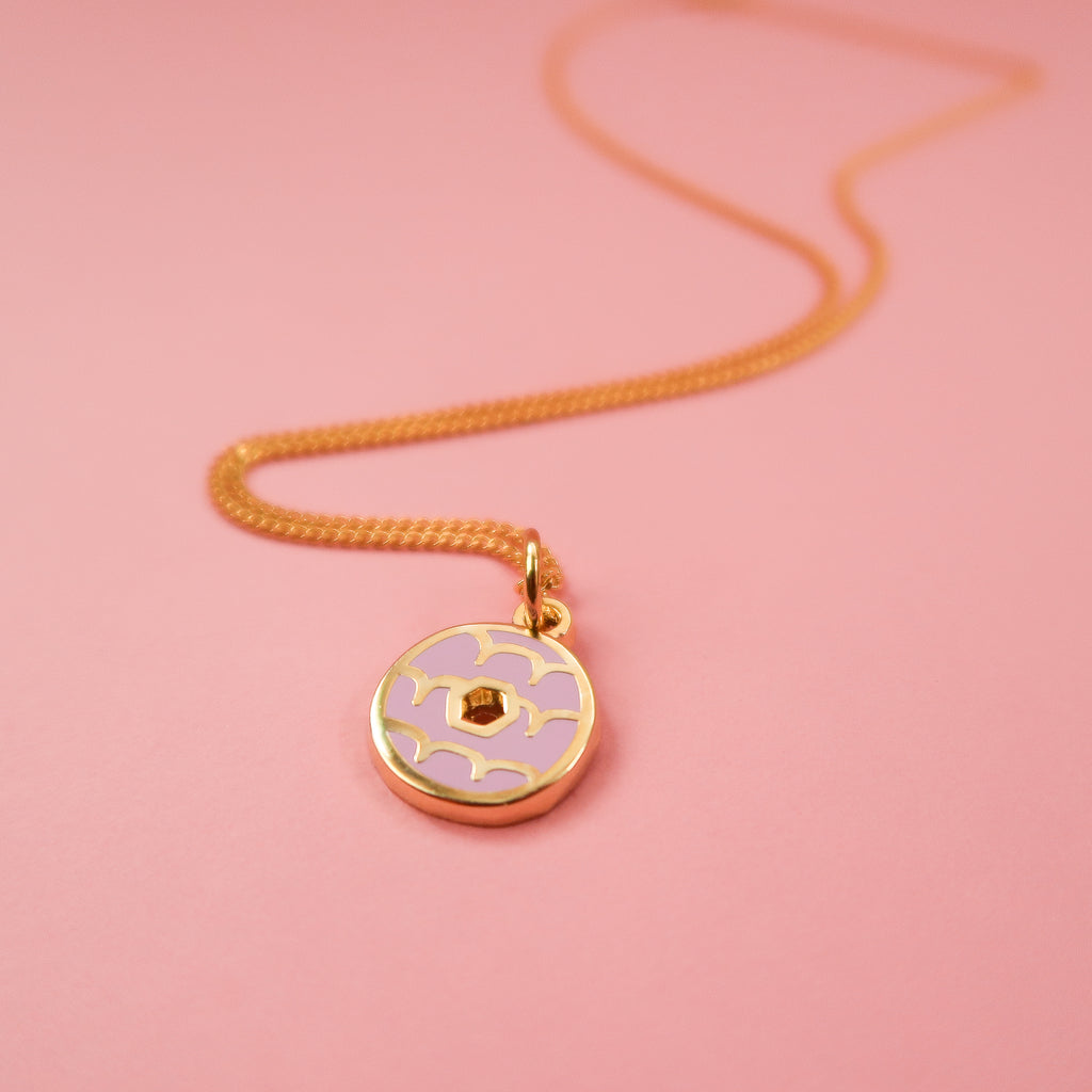 Itty Bitty Gold Iced Ring Necklace