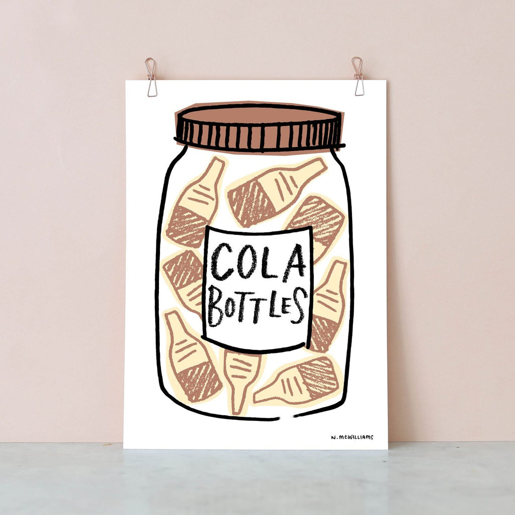 Sweetie Jar Digital Print - Cola Bottles