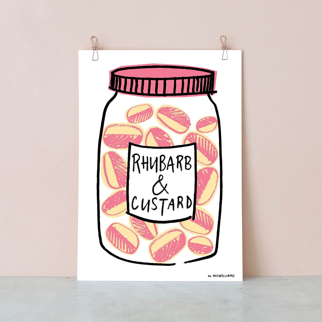 Sweetie Jar Digital Print - Rhubarb & Custard