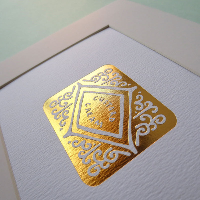 Golden Custard Cream Foil Print