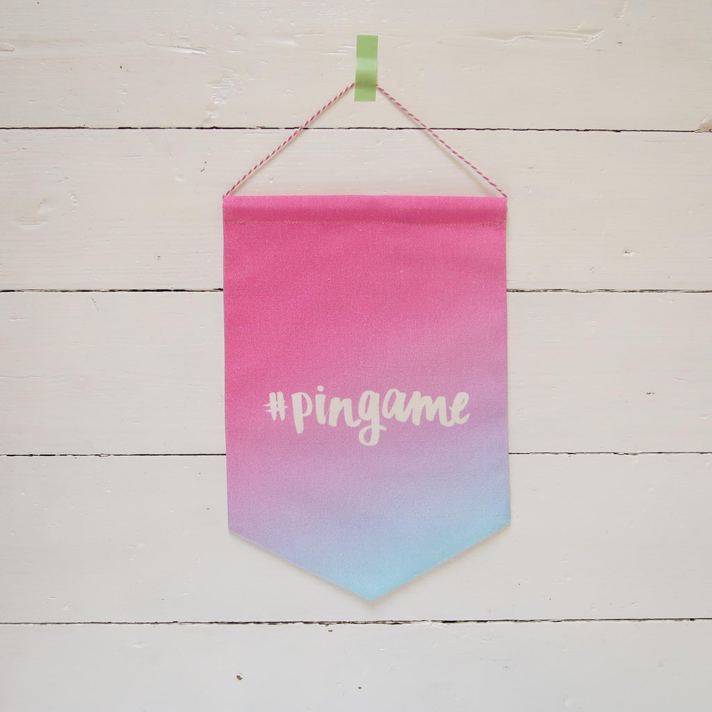 SALE - Pingame Printed Fabric Banner - Summer Sunset Ombre