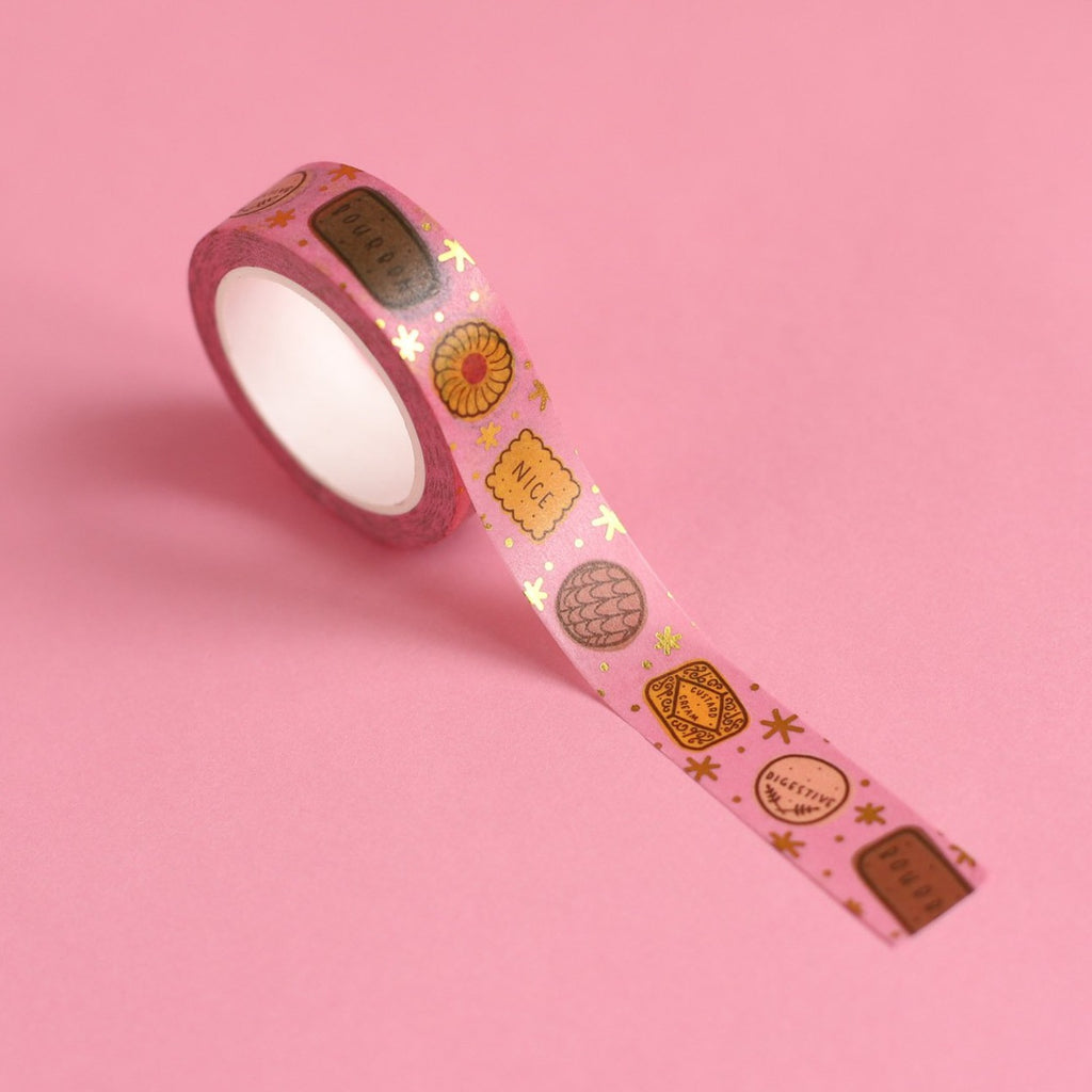 Twinkly Biscuits Washi Tape - Pink