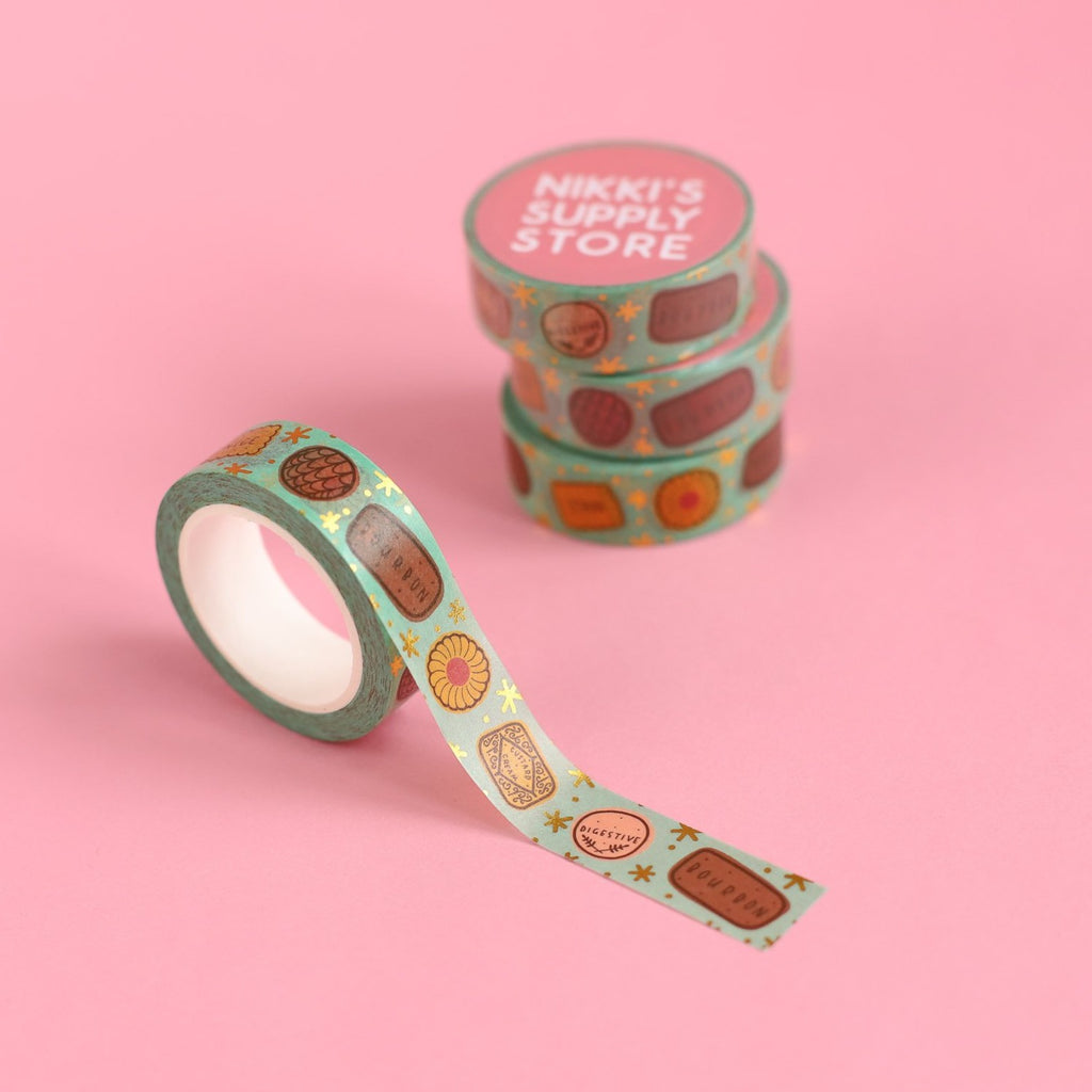 Twinkly Biscuits Washi Tape - Mint
