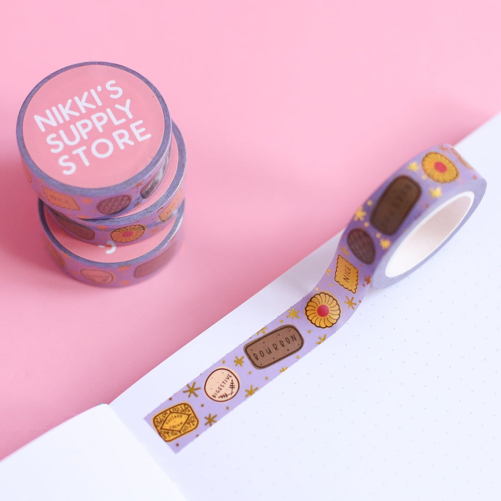 Twinkly Biscuits Washi Tape - Lilac