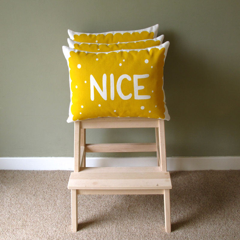 Nice Biscuit Cushion by Nikki McWilliams