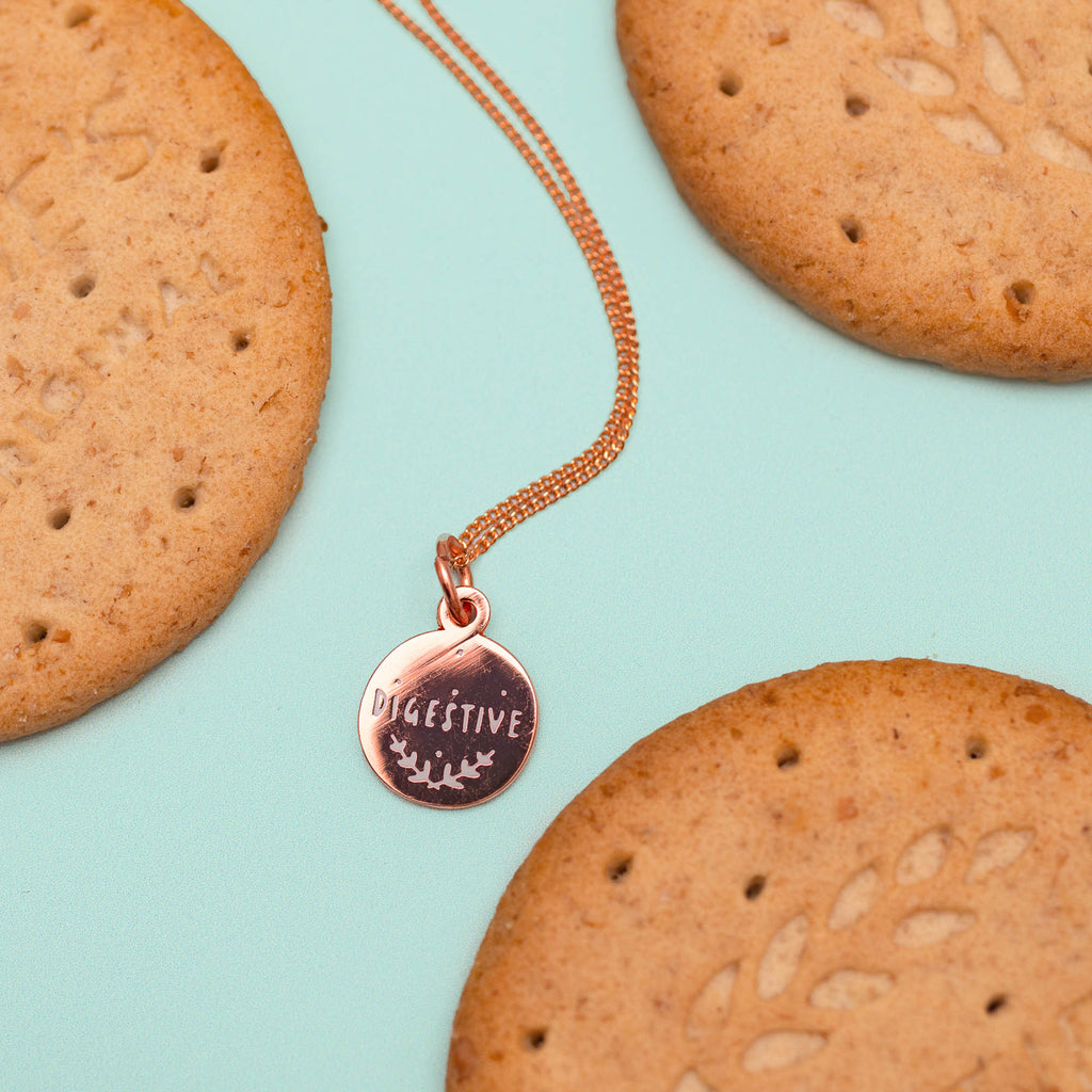 Itty Bitty Rose Gold Digestive Necklace