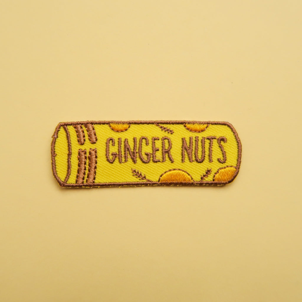 SALE - Ginger Nut Biscuits Iron-On Embroidered Patch