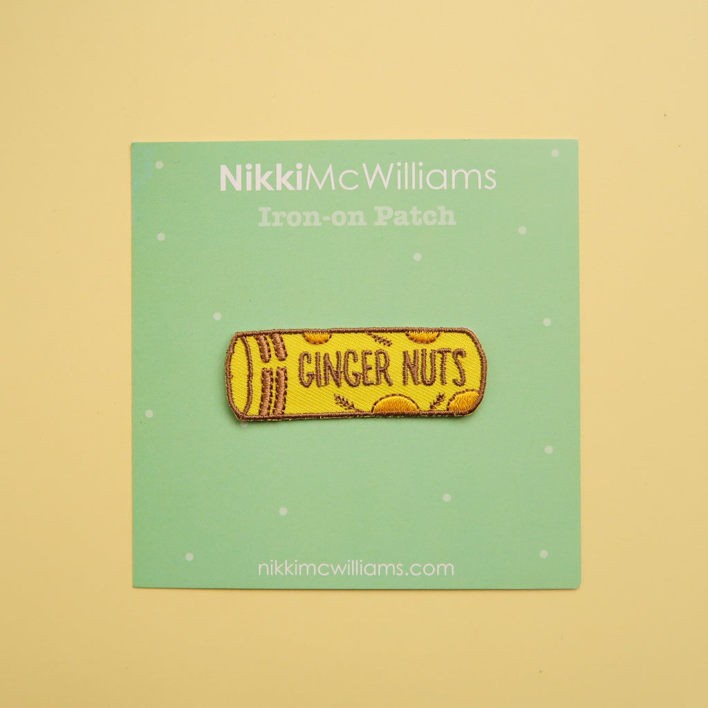 SALE - Ginger Nut Biscuits Iron-On Embroidered Patch
