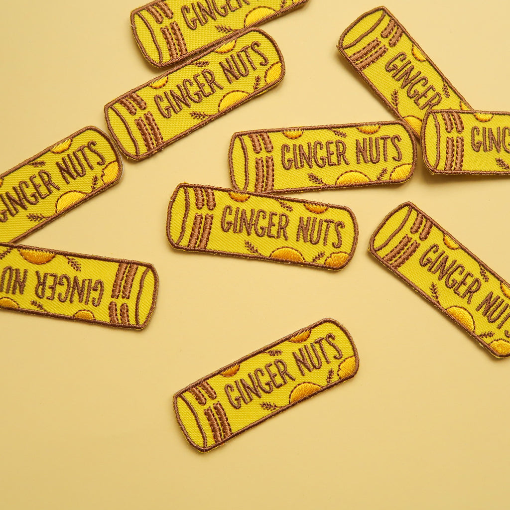 SALE - Ginger Nut Biscuits Iron-On Embroidered Patch