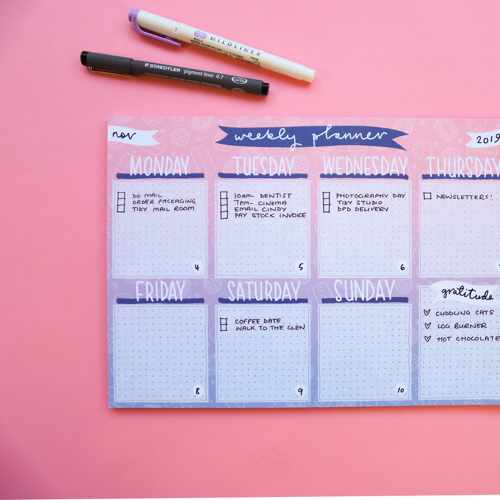 Ombre Biscuits Weekly Planner Pad