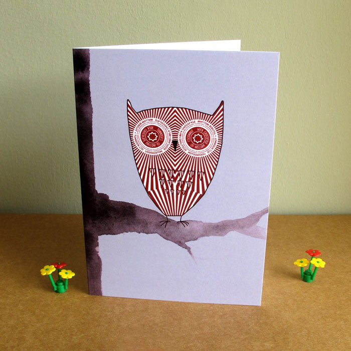 Teacake Owl Greetings Card