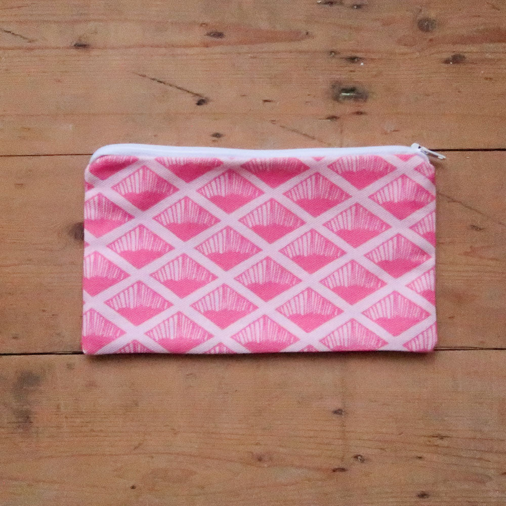 SALE - Sample Stock - Pink Wafer Pouch / Pencil Case