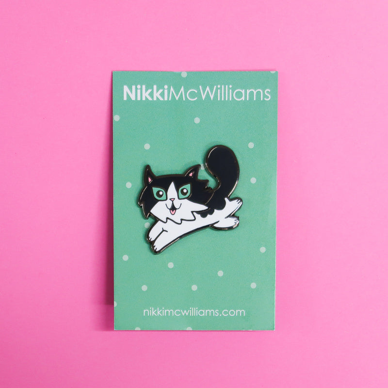 Frankie the Forest Cat Enamel Pin