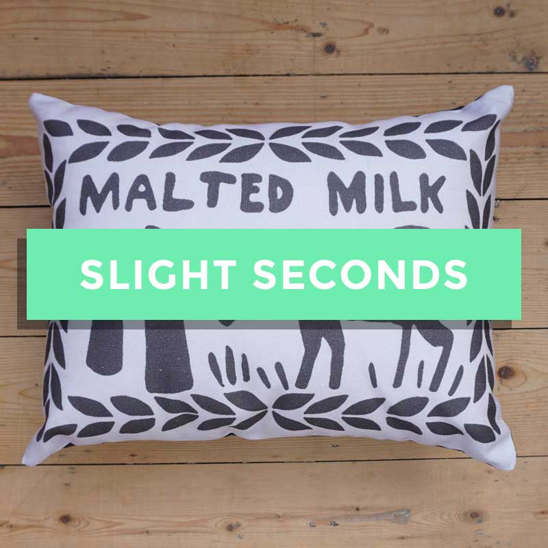 SALE - Monochrome Malted Milk Printed Cushion