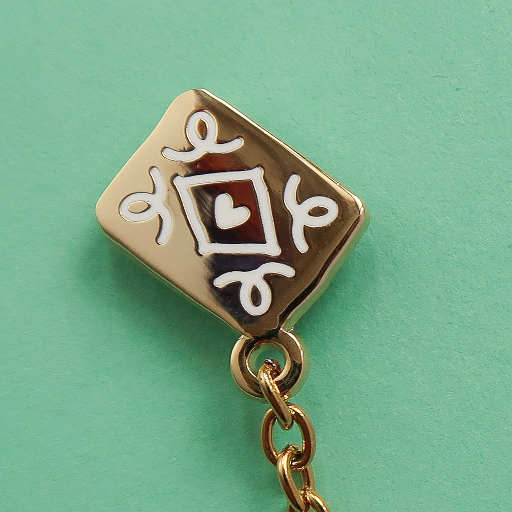 Tea Loves Biscuits Chained Enamel Pin Duo
